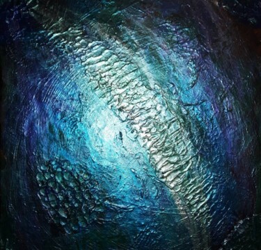 Malerei mit dem Titel "Abyss" von Fluidmoodart, Original-Kunstwerk, Acryl