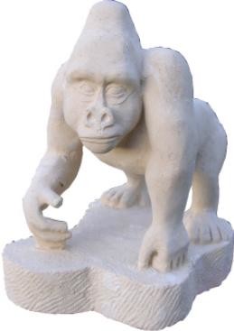 Скульптура под названием "Gorille" - Sculi / Fluxli, Подлинное произведение искусства