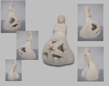 Sculpture titled "Création N2" by Sculi / Fluxli, Original Artwork, Stone