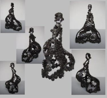 Sculpture titled "Creation n°4" by Sculi / Fluxli, Original Artwork, Metals