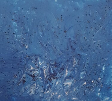 Peinture intitulée "Le Bleu des tes Yeux" par Flydie, Œuvre d'art originale, Acrylique Monté sur Châssis en bois