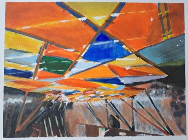 Painting titled "Olaias" by Fernando Amaral, Original Artwork, Paper