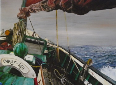 Malerei mit dem Titel "LE CHRIST ROY" von Erick Millet, Original-Kunstwerk, Acryl