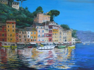 Painting titled "PORTOFINO 2" by Erick Millet, Original Artwork, Acrylic