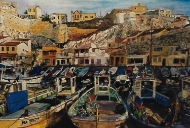 Painting titled "VALLON DES AUFFES" by Erick Millet, Original Artwork, Acrylic