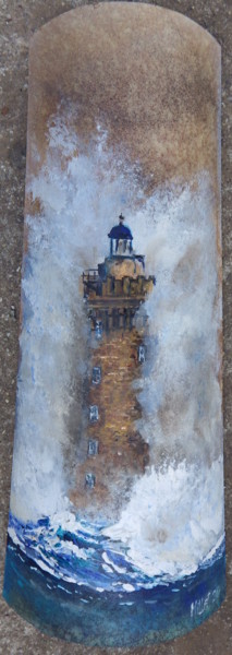 Painting titled "PHARE DU FOUR" by Erick Millet, Original Artwork, Acrylic
