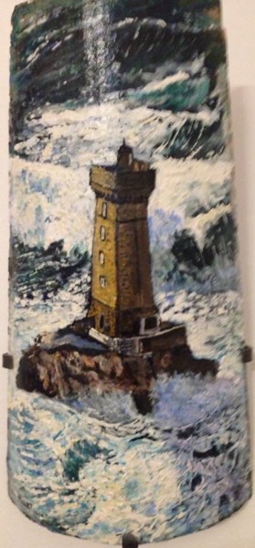 Painting titled "PHARE  DU FOUR 1" by Erick Millet, Original Artwork, Acrylic