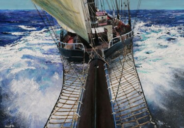 The "Oosterschelde" Peinture intitulée "The "Oosterschelde"" par Erick Millet, Œuvre d'art originale, Acrylique