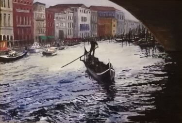 Painting titled "VENISE" by Erick Millet, Original Artwork, Acrylic