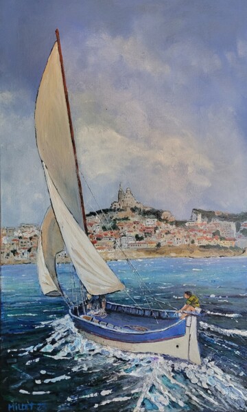 Painting titled "LE POINTU DE MARSEI…" by Erick Millet, Original Artwork, Acrylic