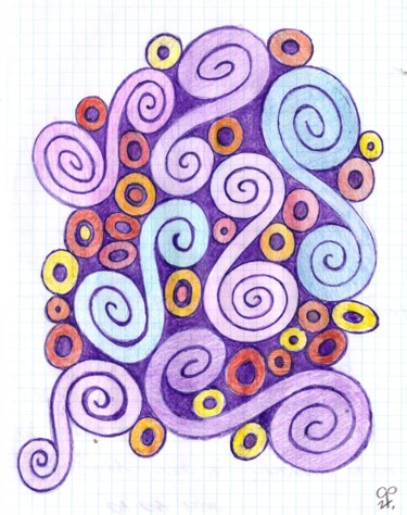 Рисунок под названием "candies" - Farida Ritorno, Подлинное произведение искусства, Цветные карандаши