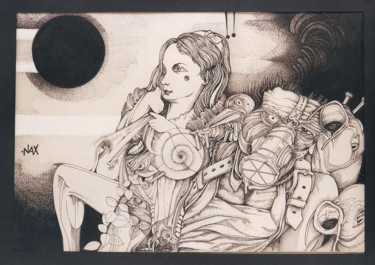 Desenho intitulada "Alice" por Fernando Naxcimento, Obras de arte originais