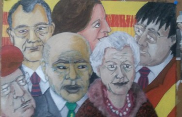 Painting titled ""LA HONORABLE FAMIL…" by Fernando Ortega Gijón, Original Artwork