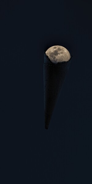 Fotografie getiteld "lune de glace" door Jean-Charles Folliet, Origineel Kunstwerk, Digitale fotografie Gemonteerd op Alumin…