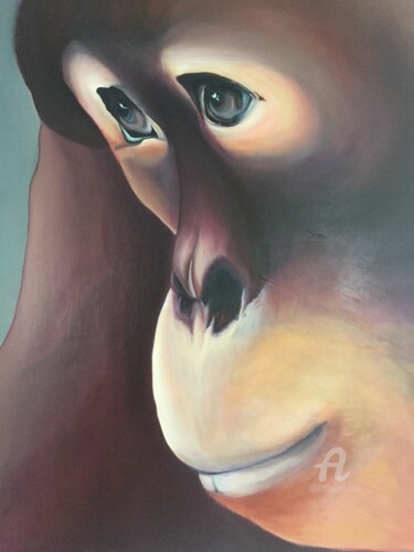 Painting titled "Soumission" by Régine Folligné, Original Artwork, Acrylic