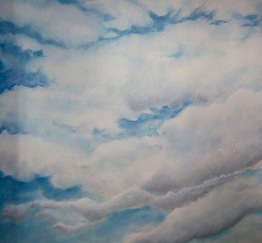 Peinture intitulée "Faux ciel" par C.Fontenelle, Œuvre d'art originale