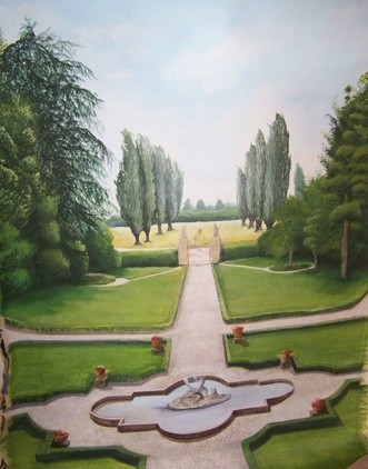 Peinture intitulée "Jardin" par C.Fontenelle, Œuvre d'art originale