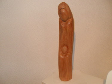 Sculpture titled "Materna" by Forcadolmu, Original Artwork, Wood