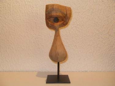 Sculpture titled "Bonjour tristesse" by Forcadolmu, Original Artwork, Wood