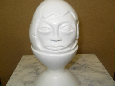 Sculpture titled "Origine de l'homme" by Forcadolmu, Original Artwork, Plaster