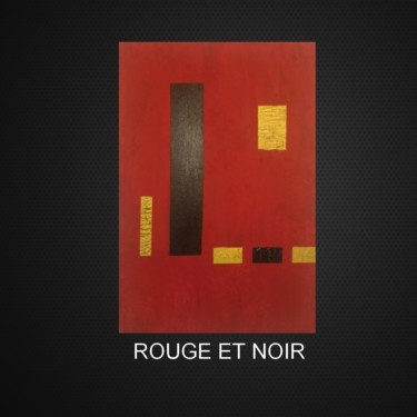 Painting titled "Rouge et noir" by Loïc Gonzalez, Original Artwork, Acrylic