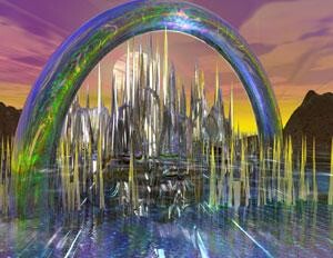 Digital Arts titled "Crystal City 269" by Scott Bishop, Original Artwork