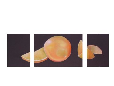 Pintura titulada "triptico naranja 2" por Gahel Lozano, Obra de arte original