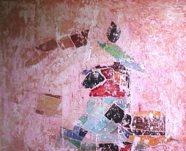 Peinture intitulée "Mur rose" par Michel Maréchal, Œuvre d'art originale