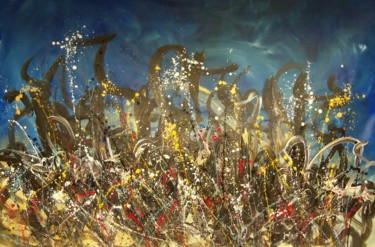 Painting titled "EVEIL D'UN DEMIURGE" by Jean-Luc Fortin, Original Artwork
