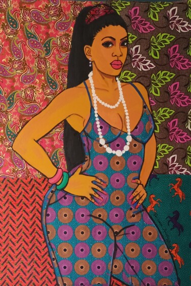 Картина под названием "Chic" - Fortune Anuforo, Подлинное произведение искусства, Акрил