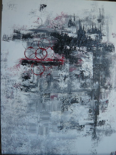 Painting titled "l hiver" by Nicole Fossé, Original Artwork, Acrylic