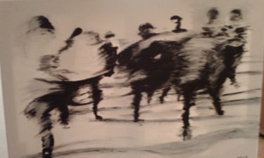Картина под названием "mouvements" - Nicole Fossé, Подлинное произведение искусства, Акрил Установлен на Деревянная рама для…