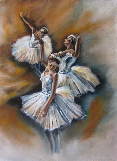 Картина под названием "Балет / Balet" - Svetlana Popova, Подлинное произведение искусства