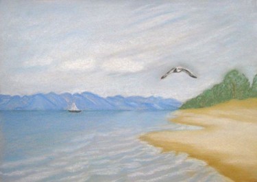Painting titled "Байкал / Baikal Lake" by Svetlana Popova, Original Artwork