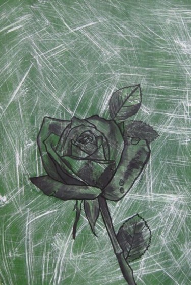 Картина под названием "Роза / Rose" - Svetlana Popova, Подлинное произведение искусства
