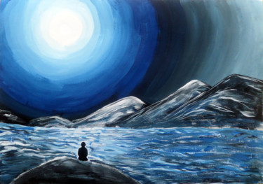 Картина под названием "Одиночество \ Lonel…" - Svetlana Popova, Подлинное произведение искусства, Гуашь