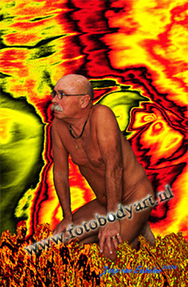 Digital Arts titled "Kracht" by Fotobodyart, Original Artwork, Photo Montage