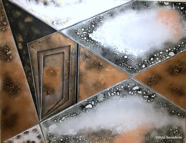 Painting titled "Geometrías liquidas…" by Mirta Benavente, Original Artwork, Acrylic