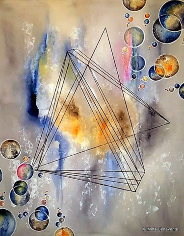 Pittura intitolato "geometria-16.jpg" da Mirta Benavente, Opera d'arte originale, Acrilico