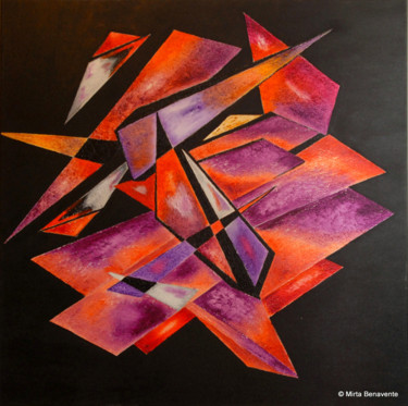 Peinture intitulée "geometrico-8" par Mirta Benavente, Œuvre d'art originale, Acrylique