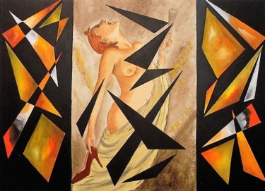 Painting titled "mujer-9.jpg" by Mirta Benavente, Original Artwork, Acrylic