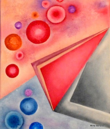 Painting titled "Geometría 18" by Mirta Benavente, Original Artwork, Acrylic