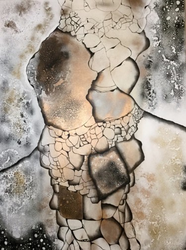 Malerei mit dem Titel "realidades-liquidas" von Mirta Benavente, Original-Kunstwerk, Acryl