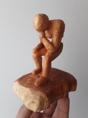 Скульптура под названием "Hollow Thoughts - P…" - Fourat Jomni, Подлинное произведение искусства, Дерево