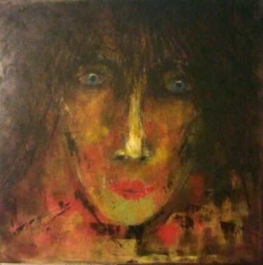 Painting titled "Masque-110" by Patrice Foussat, Original Artwork