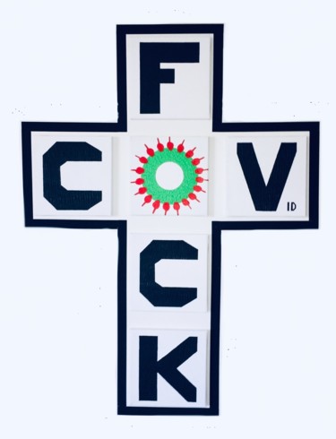 F*CK COV " F*ck off " "F*CK COV " F*ck off…" başlıklı Tablo ⭐️Fov⭐️ tarafından, Orijinal sanat, Akrilik