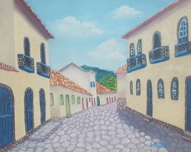 Painting titled "Solares de Paraty" by Estevão De Almeida Faria, Original Artwork, Oil