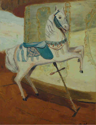 Peinture intitulée "Carrousel de SANARY…" par Frederic Pastor, Œuvre d'art originale, Huile