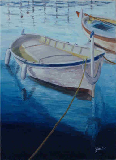 Peinture intitulée "pointu a sanary" par Frederic Pastor, Œuvre d'art originale, Huile