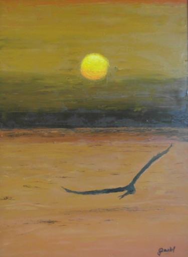 Peinture intitulée "goelan qui se prend…" par Frederic Pastor, Œuvre d'art originale, Huile